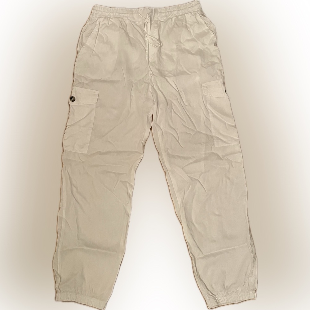 Linen jogger cargo pants